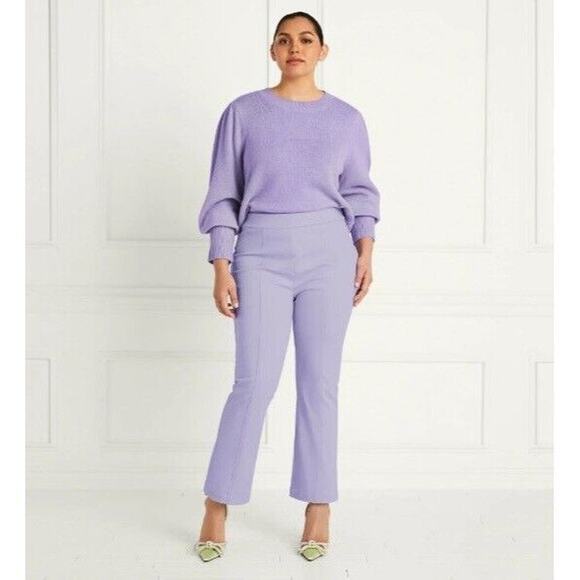 Hill House The Claire Stretch Preppy Quiet Luxury Casual Lavender Pant NWT Small - Picture 1 of 9